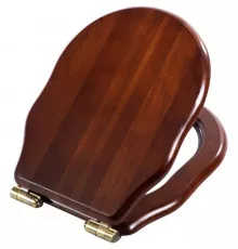 Сидение деревянное орех с механизмом Soft Close петли бронза BelBagno Boheme BB115SCW-BRN