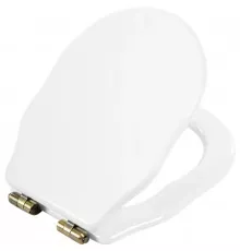 Сидение белое с механизмом Soft Close петли бронза BelBagno Boheme BB115SCM-BRN