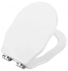 Сидение белое с механизмом Soft Close петли хром BelBagno Boheme BB115SCM-CRM