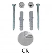 Комплект вертикальных крепежей для унитаза/биде с заглушками цвета хром Kerasan Retro 760390