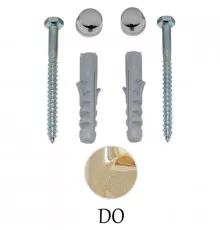 Комплект вертикальных крепежей для унитаза/биде с заглушками цвета золото Kerasan Retro 760391gold