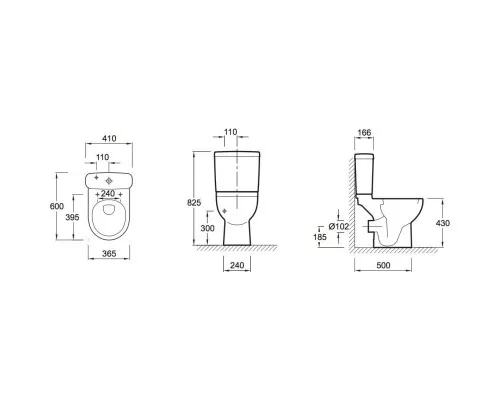 Заказать Чаша напольного унитаза Jacob Delafon Odeon Up 18557К-00 в магазине сантехники Santeh-Crystal.ru