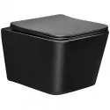 Унитаз подвесной Vincea Q-Line VT1-12MB безободковый, с сиденьем микролифт, черный матовый Унитаз подвесной Vincea Q-Line VT1-12MB безободковый, с сиденьем микролифт, черный матовый