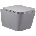Унитаз подвесной Vincea Q-Line VT1-12MG безободковый, с сиденьем микролифт, серый матовый Унитаз подвесной Vincea Q-Line VT1-12MG безободковый, с сиденьем микролифт, серый матовый