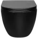 Унитаз подвесной Vincea Evo VT1-34MB безободковый, с сиденьем микролифт, черный матовый