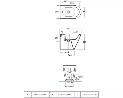 Купить Биде напольное Globo Forty3 FO009.BIx1 в магазине сантехники Santeh-Crystal.ru