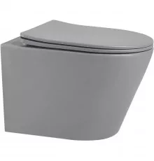 Подвесной безободковый унитаз с сиденьем микролифт Abber Bequem AC1102MG