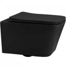 Подвесной безободковый унитаз с сиденьем микролифт Abber Rechteck AC1201MB