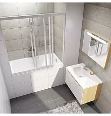 Шторка для ванны Ravak AVDP3 - 120 белый Transparent 40VG0102Z1