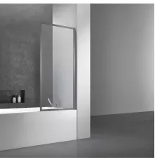 Шторка на ванну Vincea VSB-41700CLGM 70 см, профиль вороненая сталь, стекло рифленое