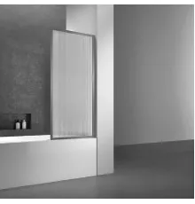 Шторка на ванну Vincea VSB-41700FLGM 70 см, профиль вороненая сталь, стекло рифленое