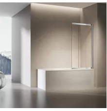 Шторка для ванны Vincea VSB-6E900CL-R 90 см R, профиль хром, стекло прозрачное