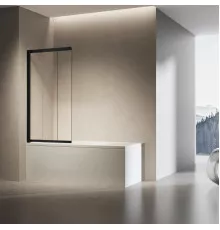 Шторка для ванны Vincea VSB-6E900CLB-L 90 см L, профиль черный матовый, стекло прозрачное