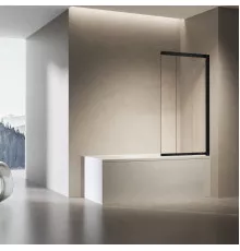 Шторка для ванны Vincea VSB-6E900CLB-R 90 см R, профиль черный матовый, стекло прозрачное