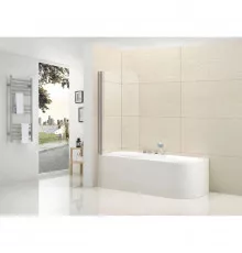 Шторка для ванны Cezares Eco 80 см текстурное стекло ECO-V-1-80/140-P-Cr-L