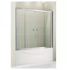 Шторка для ванны Cezares Pratico 150 см текстурное стекло PRATICO-VF-2-150/140-P-Cr