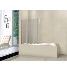 Шторка для ванны Cezares Pratico 120 см текстурное стекло PRATICO-V-5-120/140-P-Cr-L