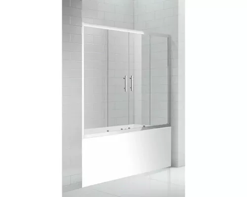 Заказать Шторка для ванны 150 см Cezares ECO-O-VF-2-150/145-P-Cr текстурное стекло в магазине сантехники Santeh-Crystal.ru