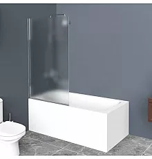 Шторка для ванны 90 см BelBagno UNO-V-1-90/150-P-Cr текстурное стекло