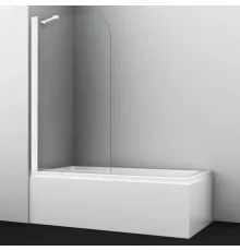 Шторка для ванны 80 см WasserKRAFT Leine 35P01-80W Fixed прозрачное