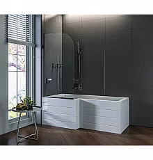 Шторка для ванны 80 см Good Door Screen H-80-C-B прозрачное