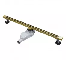 Душевой трап (лоток) AltroBagno Stella AltroBagnoStella071227BG 80 см, с решеткой, щелевой, золотой матовый