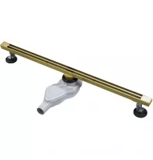 Душевой трап (лоток) AltroBagno Stella AltroBagnoStella071227BG 80 см, с решеткой, щелевой, золотой матовый