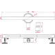 Душевой трап (лоток) AltroBagno Trave AltroBagnoTrave071219Ni 80 см, с решеткой, щелевой, никель матовый