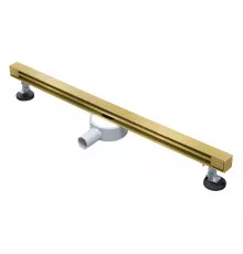 Душевой трап (лоток) AltroBagno Trave AltroBagnoTrave071221BG 80 см, с решеткой, щелевой, золотой матовый