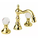Смеситель для биде на три отверстия золото 24 карата, ручки Swarovski Cezares Atlantis ATLANTIS-BBS2-03/24-Sw