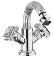 Смеситель на биде с донным клапаном хром, ручки swarovski Cezares Olimp OLIMP-BS2-01-Sw