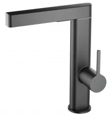 Смеситель для кухни Vincea VKF-22GM с выдвижным изливом, вороненая сталь