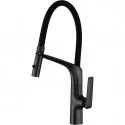 Смеситель для кухни Vincea VKF-115MB с гибким изливом, черный матовый