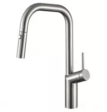 Смеситель для кухни Vincea VKF-107BN с выдвижным изливом, сатин