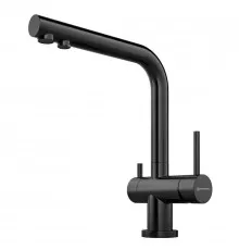 Смеситель для кухни с подключением к фильтру вороненая сталь Omoikiri Nagano-GM