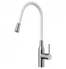 Смеситель для кухни нержавеющая сталь/белый Omoikiri Yatomi-BN-WH