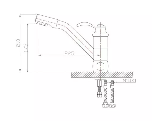 Заказать Смеситель для кухни с подключением к фильтру Zorg Sanitary ZR 400 KF-47-BR в магазине сантехники Santeh-Crystal.ru