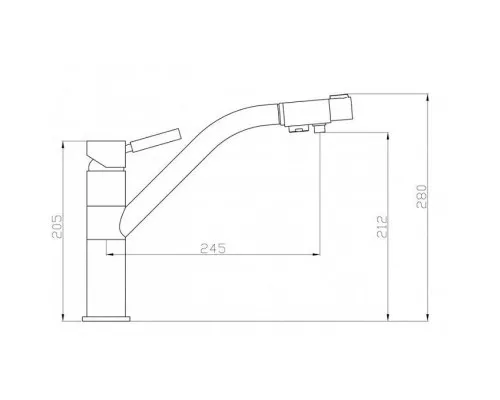 Купить Смеситель для кухни с подключением к фильтру Zorg Sanitary ZR 401 KF- BR в магазине сантехники Santeh-Crystal.ru