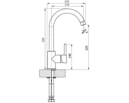 Приобрести Смеситель для кухни Florentina Alfa AV капучино 33.21H.1110.306 в магазине сантехники Santeh-Crystal.ru