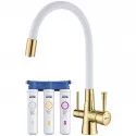 Смеситель для кухни с фильтром Lemark Comfort LM3075G-White + H851P00