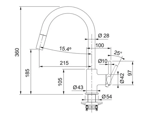 Приобрести Смеситель для кухни Franke Lina 115.0626.053 в магазине сантехники Santeh-Crystal.ru