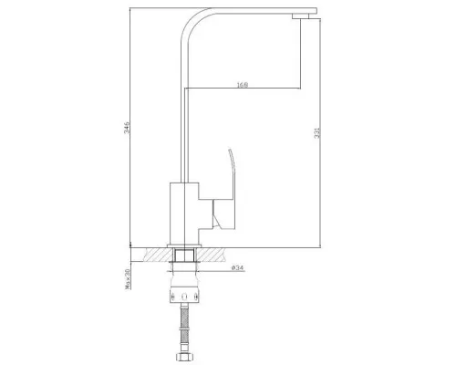 Заказать Смеситель для кухни Haiba HB70815 в магазине сантехники Santeh-Crystal.ru