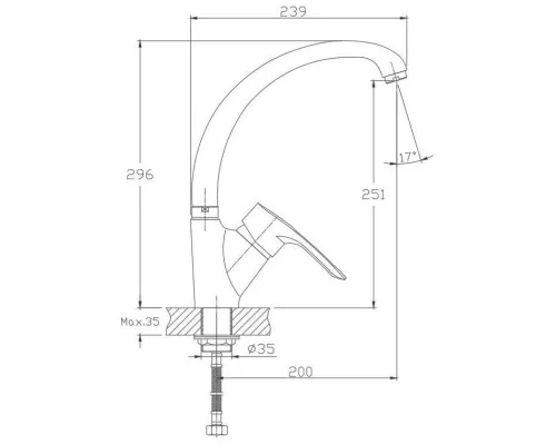 Заказать Смеситель для кухни Haiba HB4166-6 в магазине сантехники Santeh-Crystal.ru