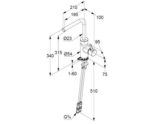 Купить Смеситель для кухни электронный Kludi E-GO 422200575 в магазине сантехники Santeh-Crystal.ru