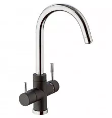 Смеситель для кухни с подключением к фильтру Paini Cox Metallic Black 7844643CR3V11L2KM