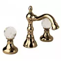 Смеситель на раковину на три отверстия бронза, ручки Swarovski Cezares Atlantis ATLANTIS-BLS2-02-Sw