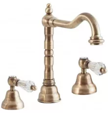 Смеситель для раковины бронза, ручки Swarovski Cezares Diamond DIAMOND-BLS2-02-Sw