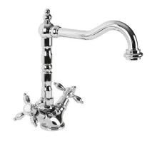 Смеситель для раковины с донным клапаном хром, ручки хром Cezares Nostalgia NOSTALGIA-LS2-01