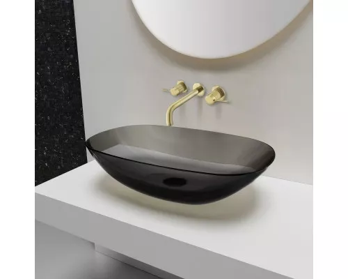 Смеситель для раковины Vincea Groove VBFW-4G1BG4 встраиваемый, без донного клапана, золотой матовый