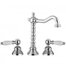 Смеситель для раковины на 3 отверстия с донным клапаном Gattoni Vivaldi Lever 13100/13COcr